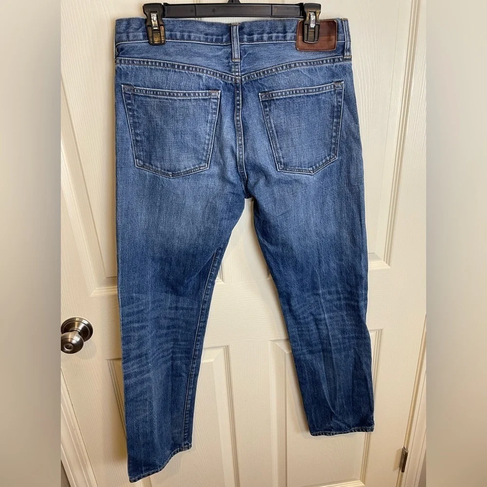 J Crew Japanese Kaihara Blue Denim Jeans 32 x 30